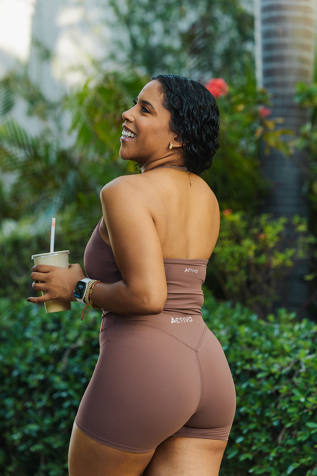 Soft line halter top