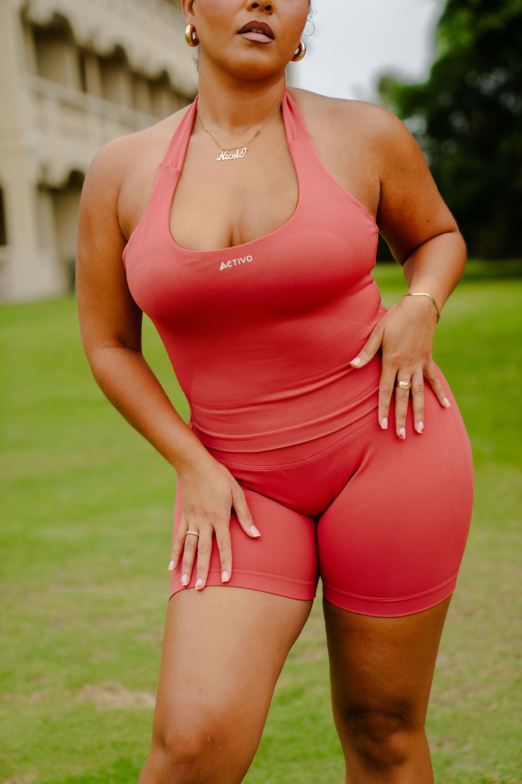 Sunset mid-waist short