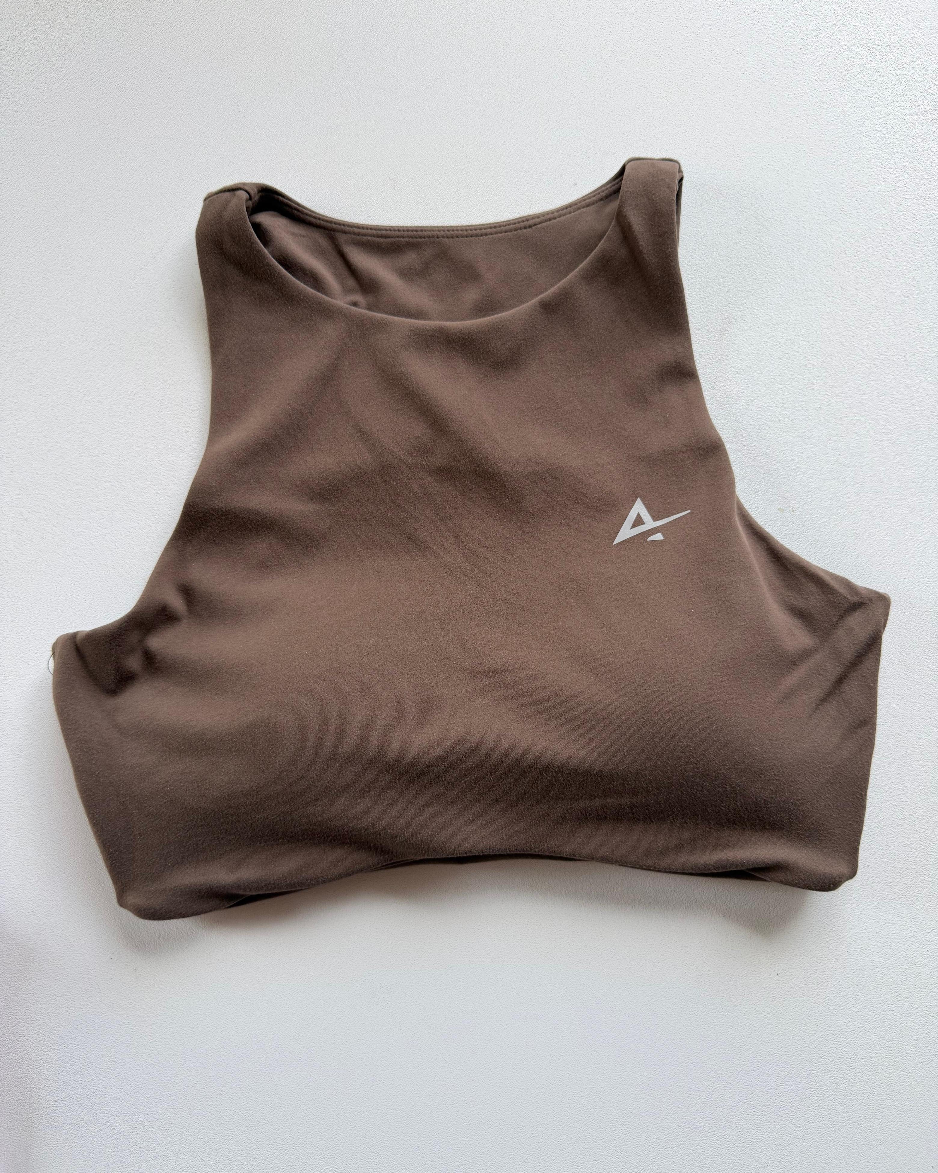 High neck sport bra
