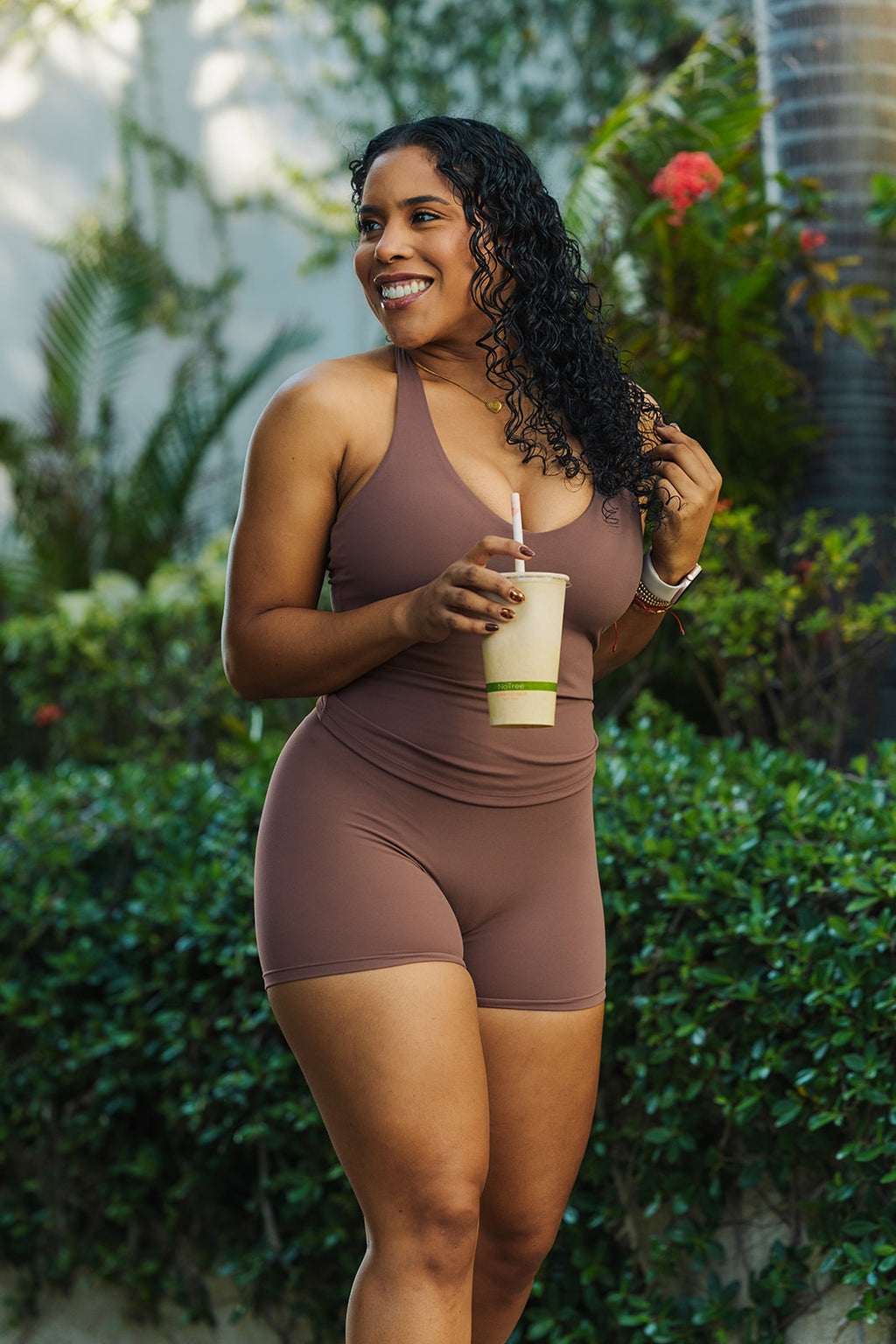 Soft line halter top