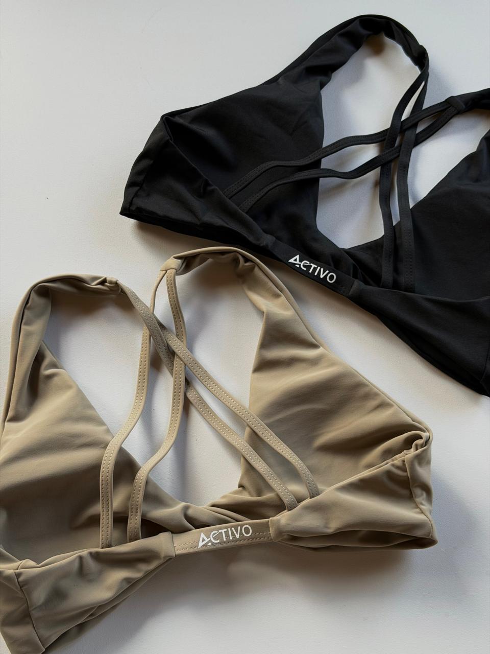 Criss cross sport bra