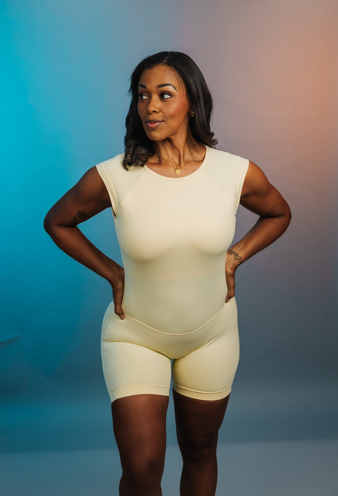 Empower mini short-sleeve romper