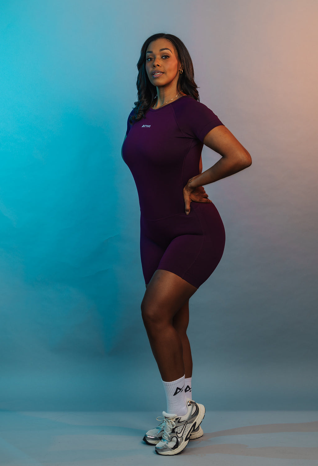 Empower normal short-sleeve romper