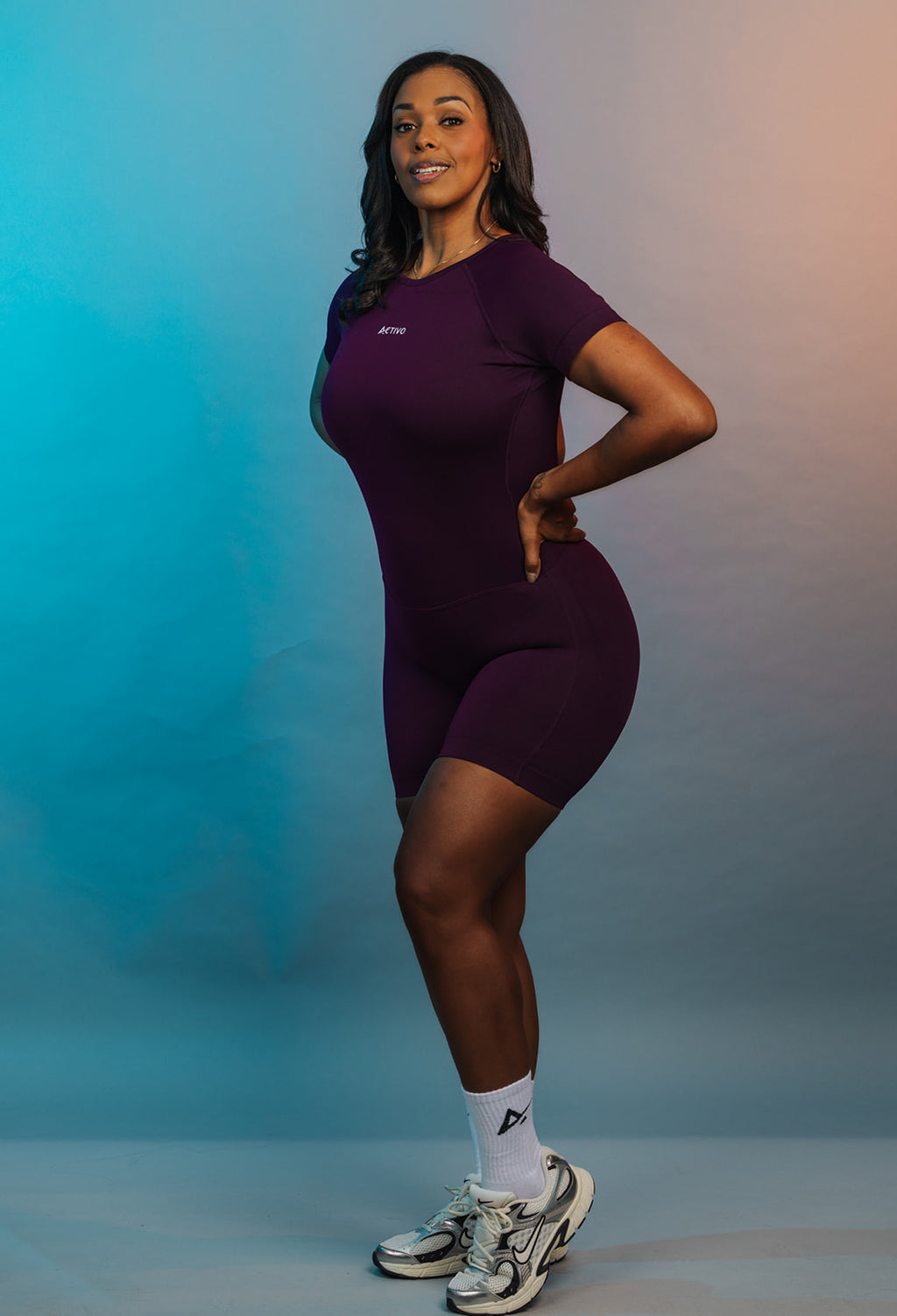 Empower normal short-sleeve romper