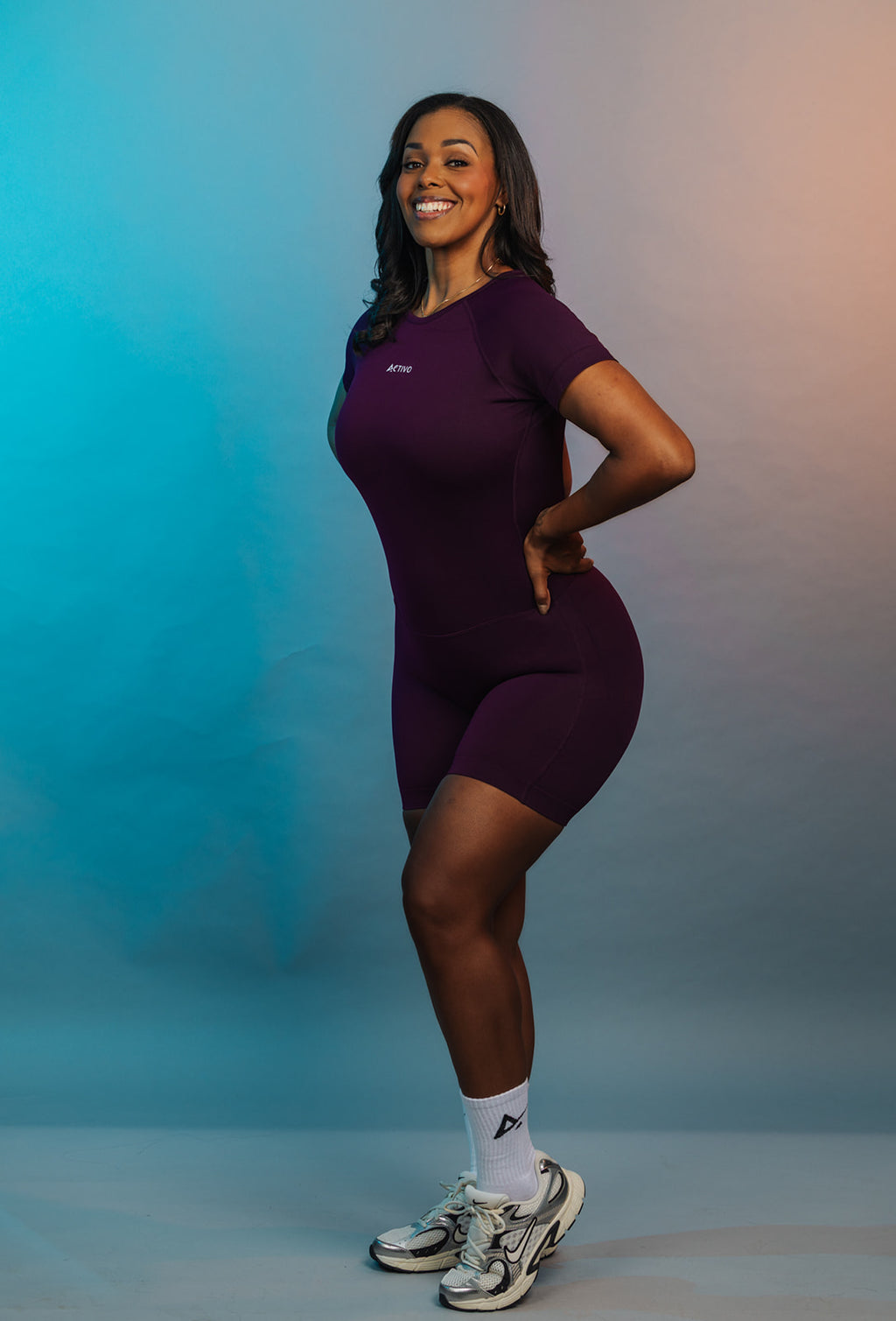 Empower normal short-sleeve romper