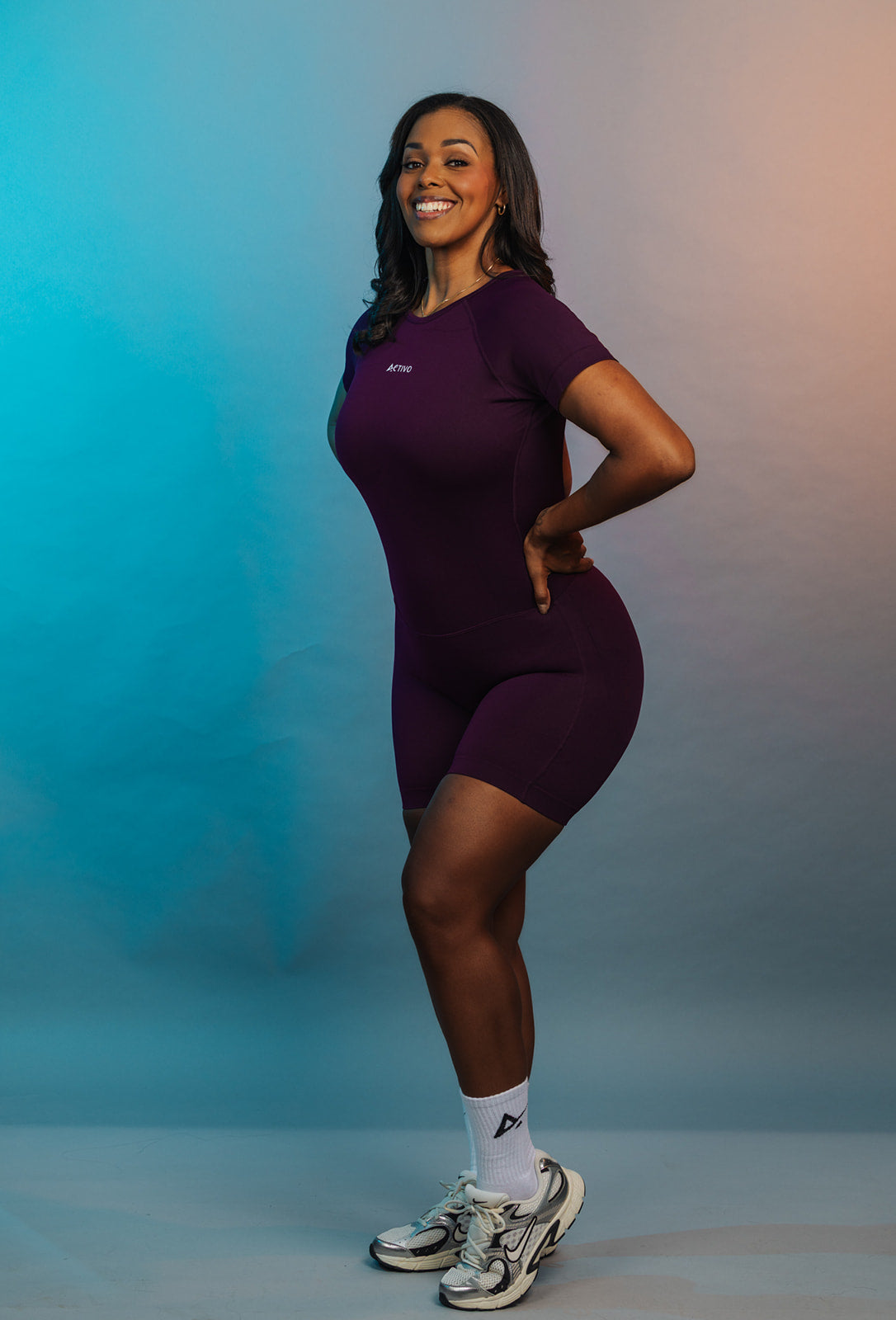 Empower normal short-sleeve romper