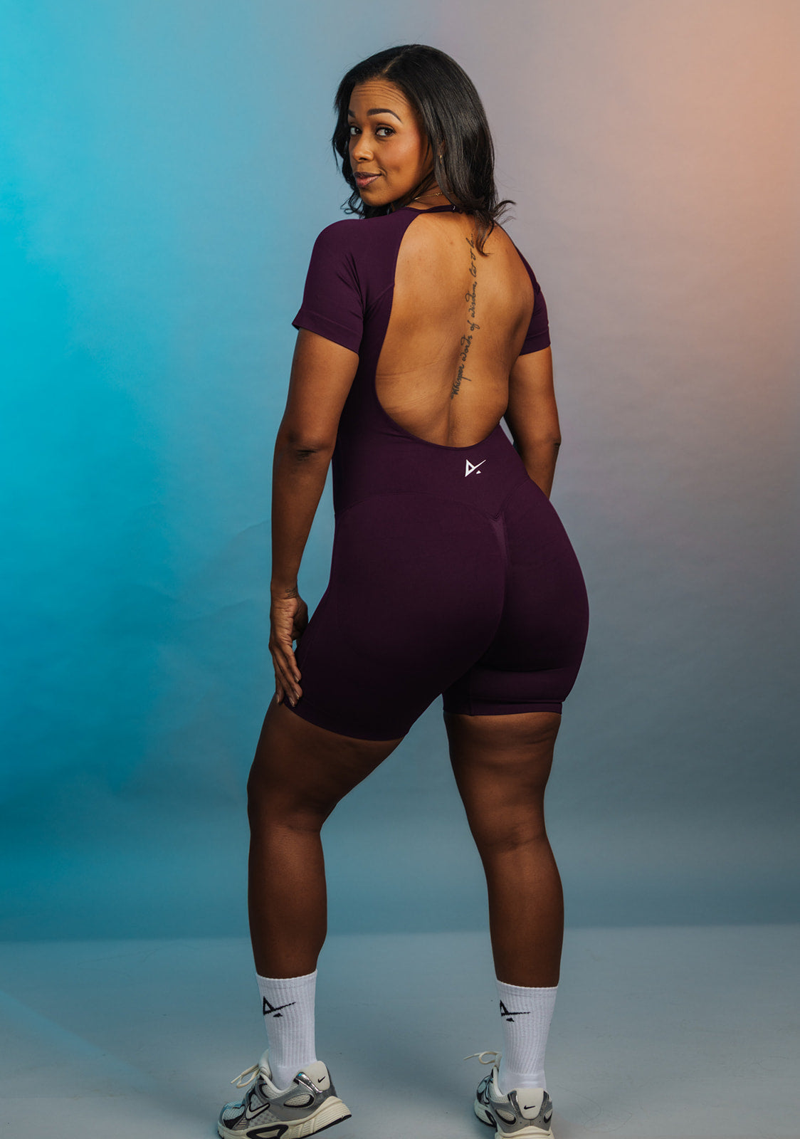 Empower normal short-sleeve romper