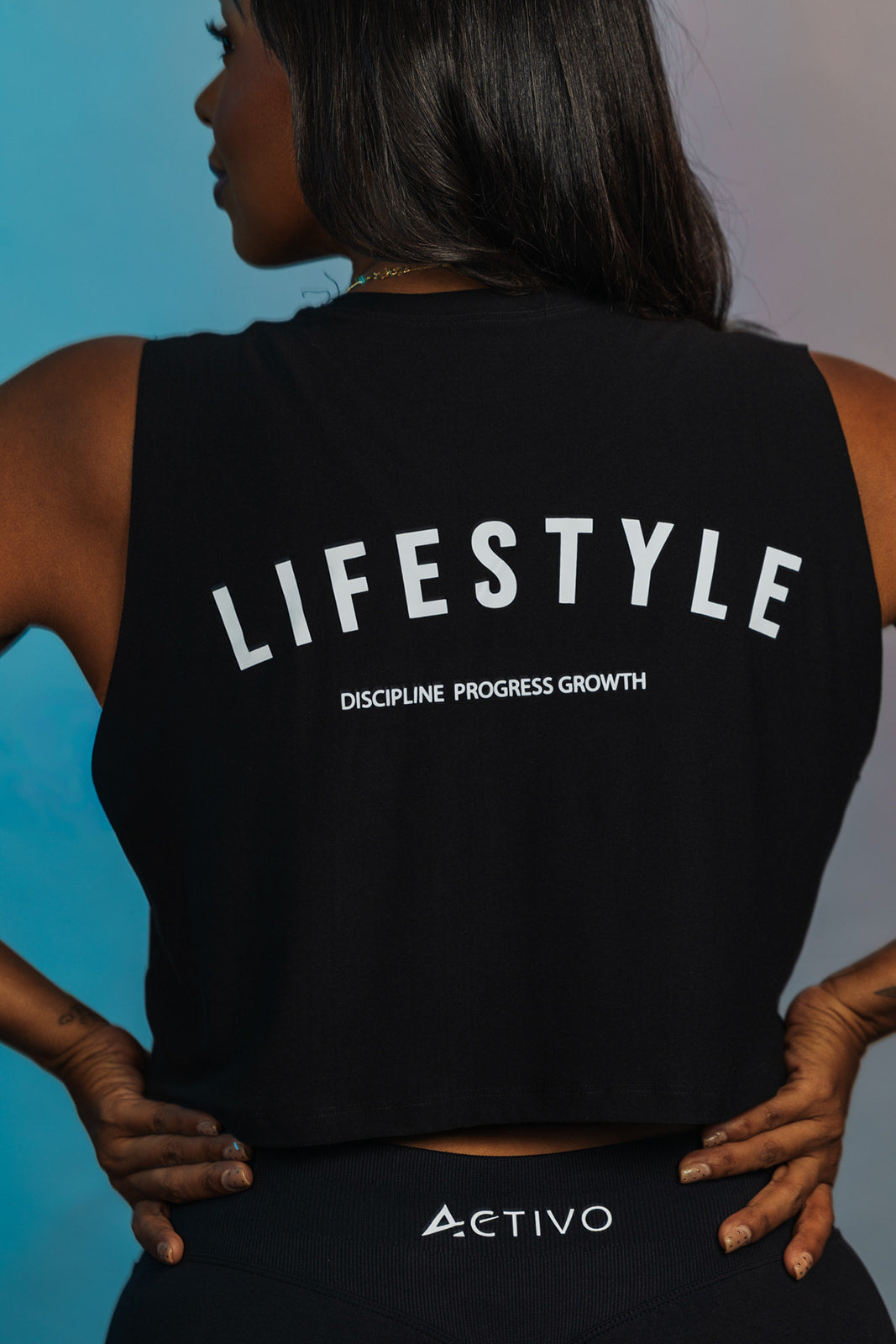 Lifestyle cropped tank top