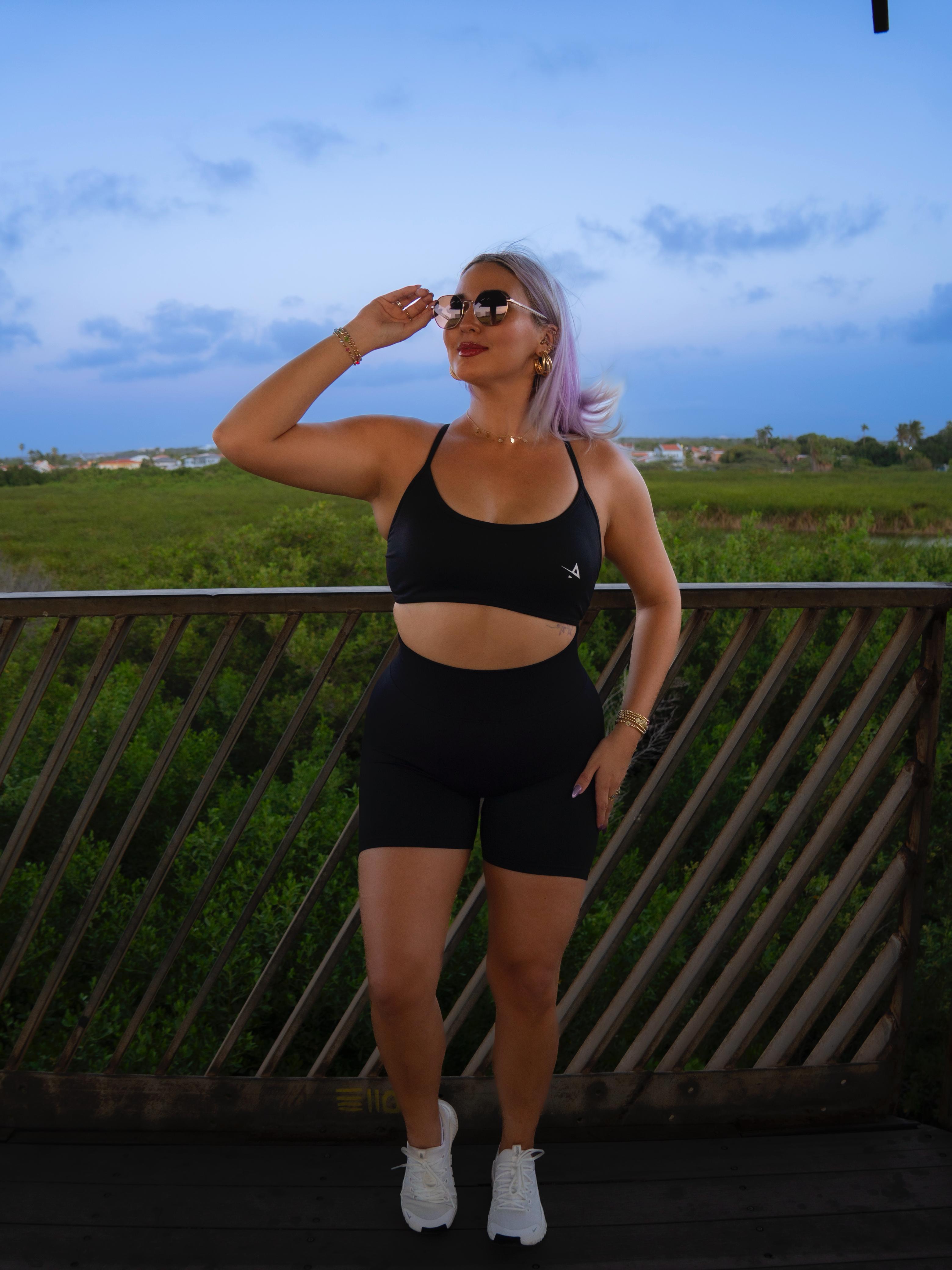 Criss cross sports bra