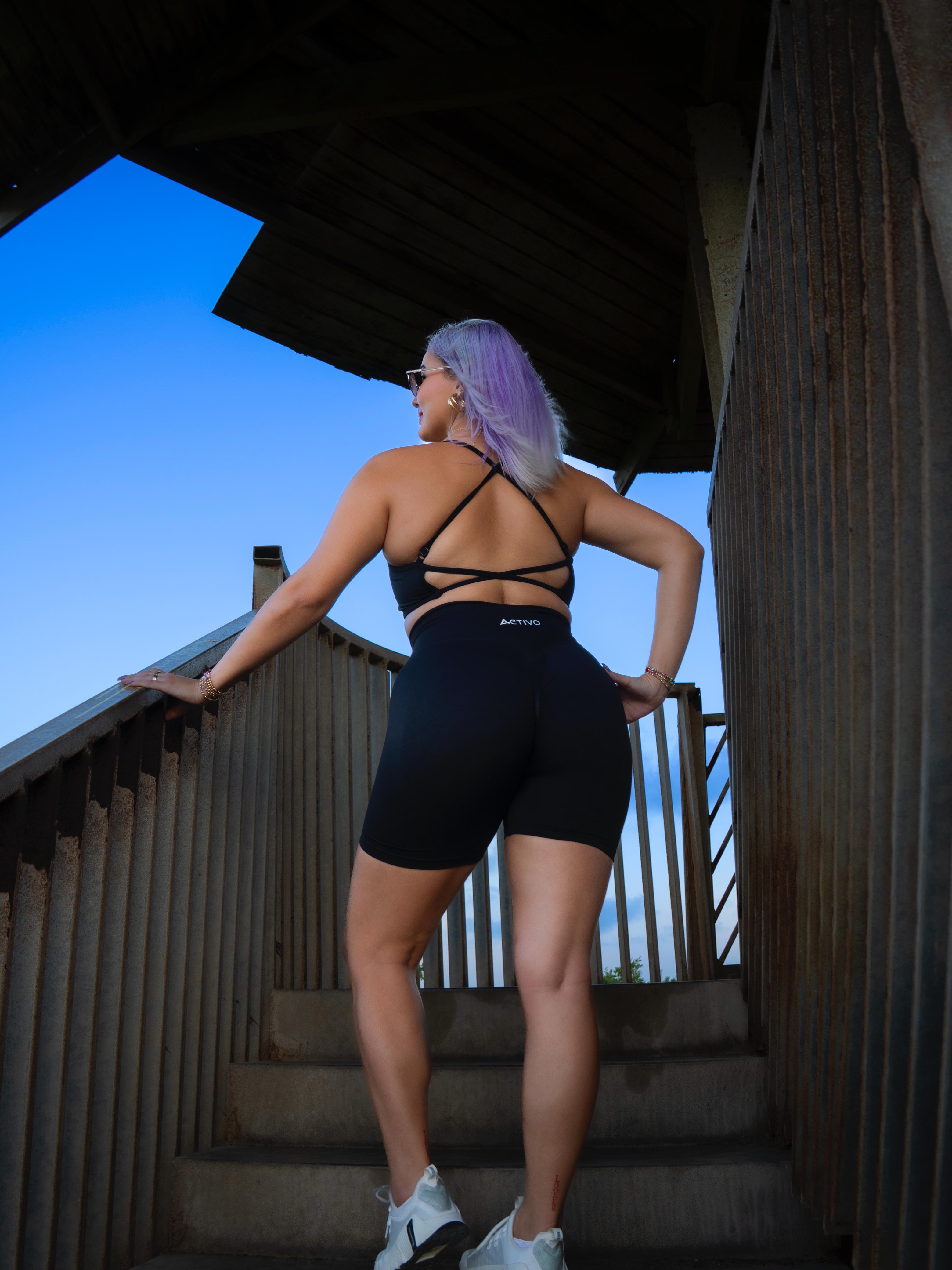 Criss cross sports bra