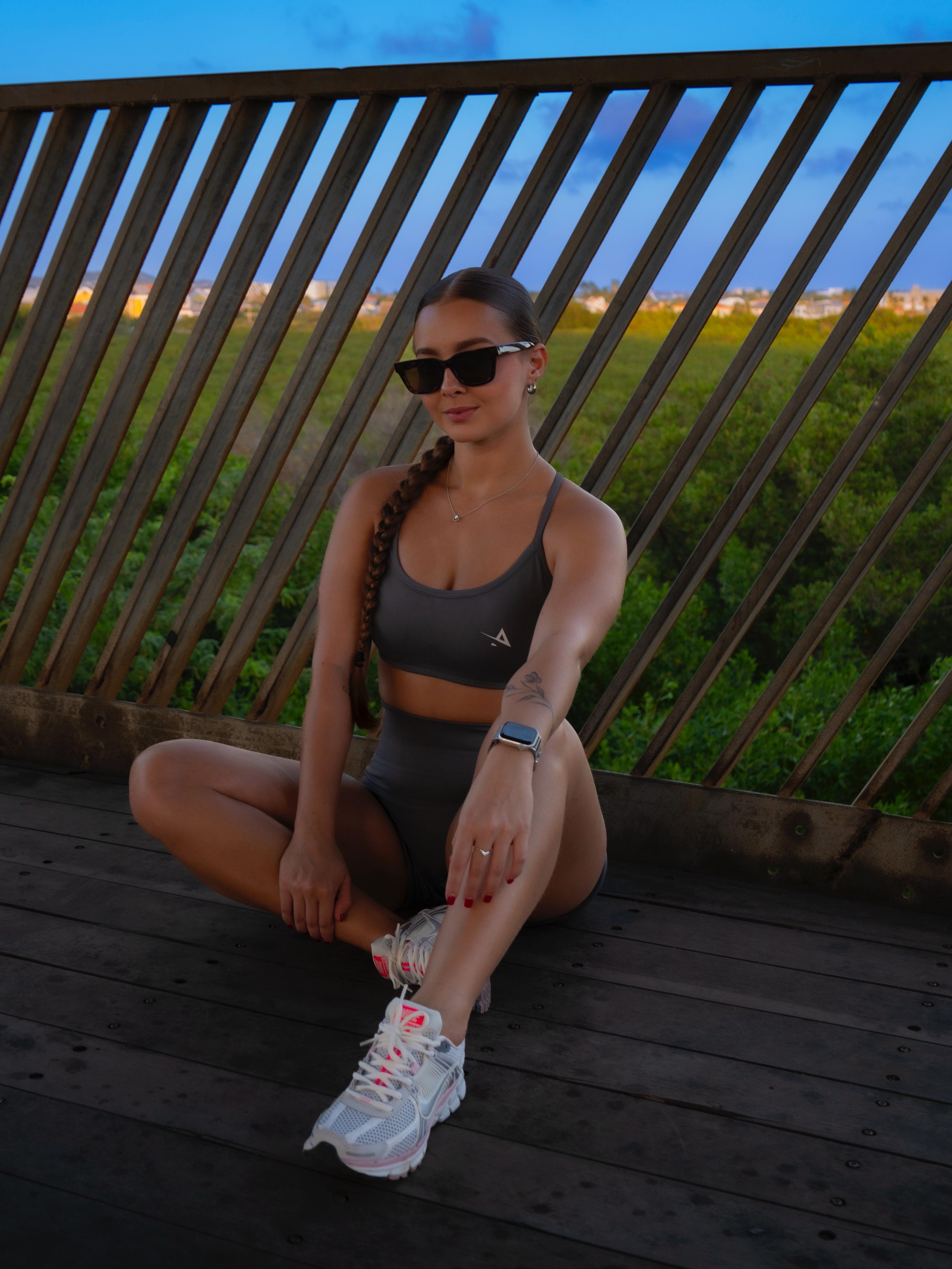 Criss cross sports bra