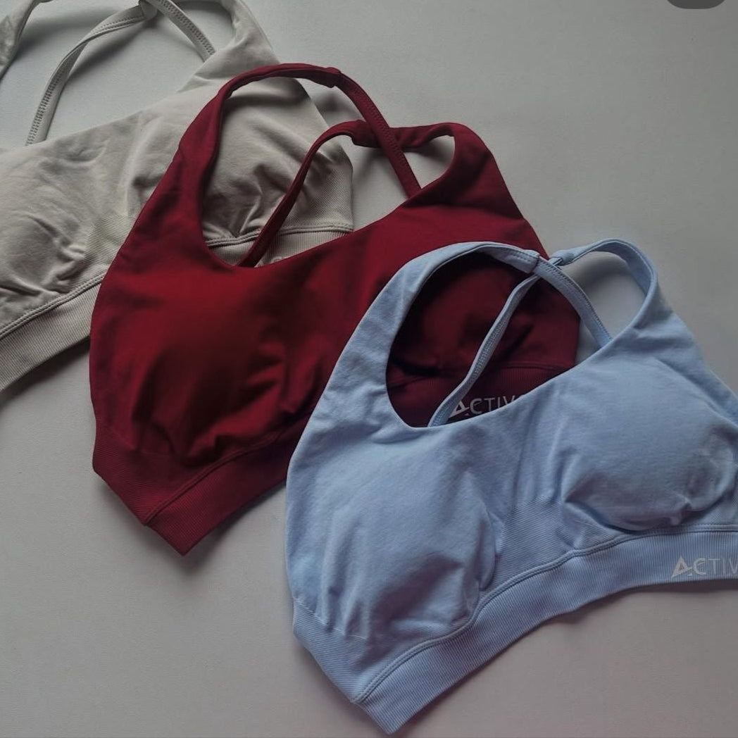 One shoulder sports bra